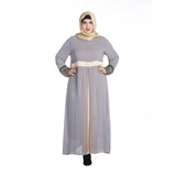 Muslim Women Stylish Kashibo Abaya Muslim Ladies Long Gown Islamic Clothing Jilbab Jalabiya Fashion Chiffon Stitching Long Sleeve Dress