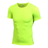 Moisture Wicking Shirts Men's Fitness Sports Running Tight Clothes T-shirt Stretch Quick Drying Clothes Short-Sleeved Shirt