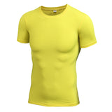Moisture Wicking Shirts Men's Fitness Sports Running Tight Clothes T-shirt Stretch Quick Drying Clothes Short-Sleeved Shirt