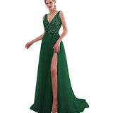 Semi Formal Dresses for Wedding Women's Clothing Split Sexy V-neck Exposed Formal Dress