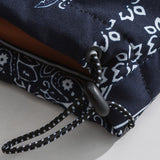Man Fall Winter Outfis Winter Street Tide Brand Paisley Patchwork Stand-up Collar Cotton Coat Men Thermal Cotton-Padded Coat
