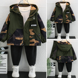 Toddler Boys Jackets Boy's Camouflage Coat Spring and Autumn Hooded Jacket