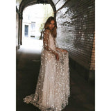 Women Lace Wedding Dress Summer Outer Dress Backless Dress Long Dress