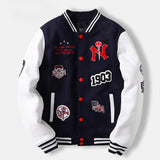 Yankee Letterman Jacket Outfit Senior Jackets Varsity Baseball College Coat Mlbny Spring Baseball Uniform Embroidered Jacket