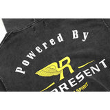 Present Hoodie Power by Present 22ss European and American High Street Washed and Worn Vintage Hoodie Hooded Sweater for Men and Women