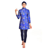 Burkini Swimwear Muslim Fashion Outfits Printed Plus Size Conservative with Hat Plus Size Women Swimsuit