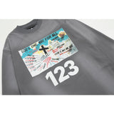 Rrr123 Sweatshirt Joint Name Fog Cross Printed Terry