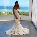 Women Lace Wedding Dress Sexy Tube Top Lace Formal Dress