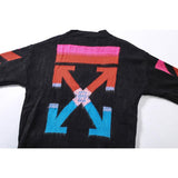 Off White Woolen Knit Arrow Men's and Women's Sweaters Plus Size Casual Sweatshirts Owt