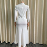 Mariah Carey See through Dress plus Size High Waist Sexy Fishtail Dress
