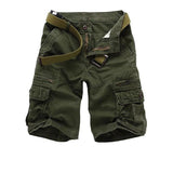 Tactics Style Men Short Men's Cotton Men's Fifth Pants Loose plus Size Solid Color Multi-Pocket Cargo Pants