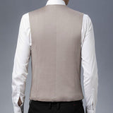 Mens Dress Vests Men's Vest Casual Jacket Business Waistcoat Small Suit Vest Man Spring and Autumn Casual plus Size Coat