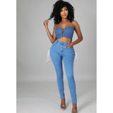 Women Distressed Denim Jeans Ripped Jean Stretch Jeans for Women Skinny Pants