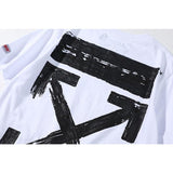 Off White T Shirt Summer Menswear Arrow Print Short Sleeve Tshirt Owt