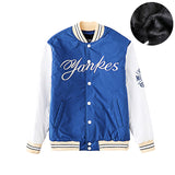 Yankee Letterman Jacket Outfit Senior Jackets Varsity Baseball College Coat Mlbny Winter Cotton-Padded Men's and Women's Baseball Uniform Casual