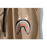 Shark Print Pant Trendy Brand Men's Shark Head Waist-Tied Ankle-Tied Woven Fabric Trousers