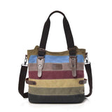The Teacher Tote Canvas Women's Bag Shoulder Messenger Bag Women's Large Capacity Retro Patchwork Handbag