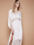 Women Dresses Embroidered V-neck Dress