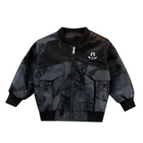 Toddler Boys Jackets Boys Autumn Clothing Leather Coat Children