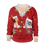 Black Christmas Sweater Winter Christmas 3D Printing Casual Loose Sweatshirt