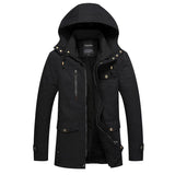 Men Fit Bomber Jacket Windbreaker Moto Street Coat Winter Men's Jacket Fleece-Lined Thickened Work Clothes