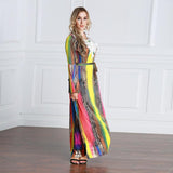 Muslim Women Stylish Kashibo Abaya Muslim Ladies Long Gown Islamic Clothing Jilbab Jalabiya Fashion Color Print Maxi Dress