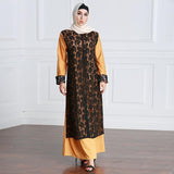 Muslim Women Stylish Kashibo Abaya Muslim Ladies Long Gown Islamic Clothing Jilbab Jalabiya Fashion Lace Robe