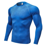 Moisture Wicking Shirts Men's 3D Printing Fitness Running Training Long Sleeve Elastic Wicking Quick Drying Clothes