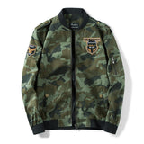 Men Fit Bomber Jacket Windbreaker Moto Street Coat Men's Jacket Camouflage Cotton Suit Coat Loose plus Size Casual Jacket