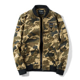Men Fit Bomber Jacket Windbreaker Moto Street Coat Autumn Men's Jacket Camouflage Cotton Military Suit Coat Loose plus Size Casual Jacket