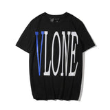 Vlone Short Sleeve Men's Large Size Retro Sports Couple Men's and Women's Tshirt