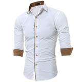 Work Shirts Men's Casual Shirt Casual Slim Solid Color