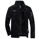 Men Fit Bomber Jacket Windbreaker Moto Street Coat Fall Winter Men's Jacket Cotton Loose Embroidered Military Suit plus Size Men's Jacket