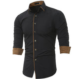 Work Shirts Men's Casual Shirt Casual Slim Solid Color