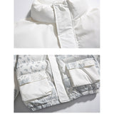 Man Fall Winter Outfis Winter Printed Casual Cotton-Padded Clothes Couple Street Loose Top