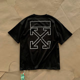 Off White T Shirts Reflective Arrow Men's and Women's Same Style Short Sleeve T-shirt