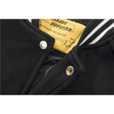 Letterman Jacket Outfit Senior Jackets Varsity Baseball Coat Fall Color-Blocking Trendy Baseball Uniform Jacket Men's Casual Jacket