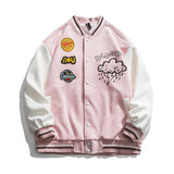 Letterman Jacket Outfit Senior Jackets Varsity Baseball Coat Men's Loose Street Jacket