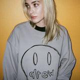 Justin Bieber Drew House Sweatshirts Smiley Face Brushed Hoody Men and Women Couple Crew Neck Coat