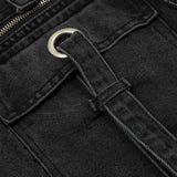 Patchwork Denim Jacket Men's Denim Clothing Trendy Loose Color Matching Plus Size Casual Men Denim Jacket