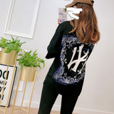 Yankees Spring/Summer Letter Short Sleeve Loose Breathable Men's and Women's Cashew Flower T-shirt