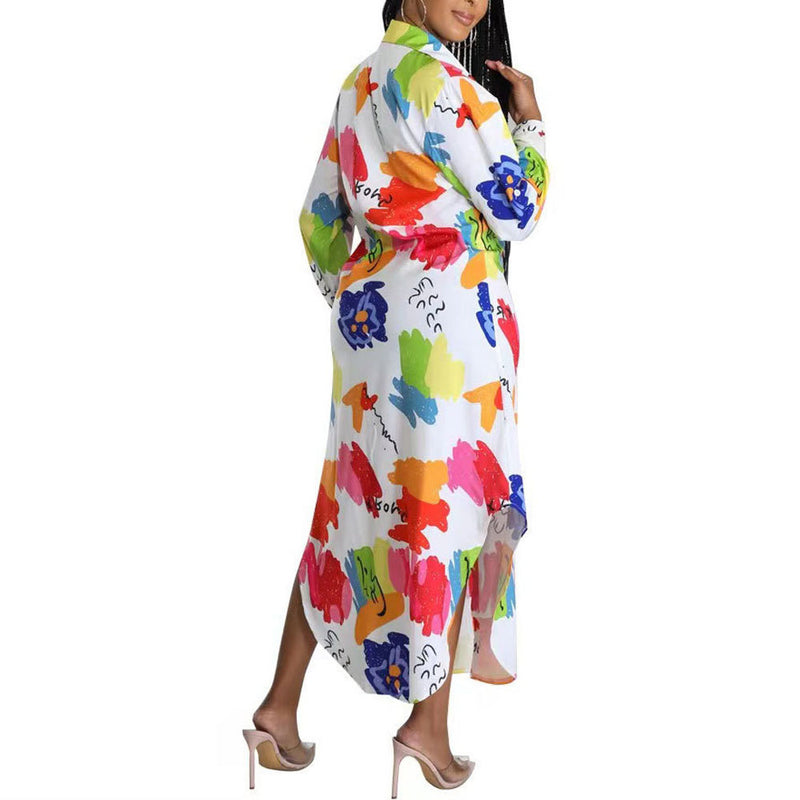 Nina Parker Dresses Fashion Sexy Shirt Dress Long Dress