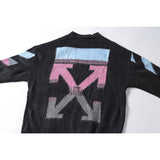 Off White Sweater Autumn and Winter Ow Gradient Arrow Wool Sweater Loose Sweater Owt