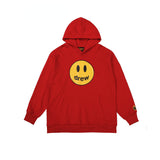 Smiley Face Hoodie Smiley Face Biber Hooded Sweater Men and Women Loose