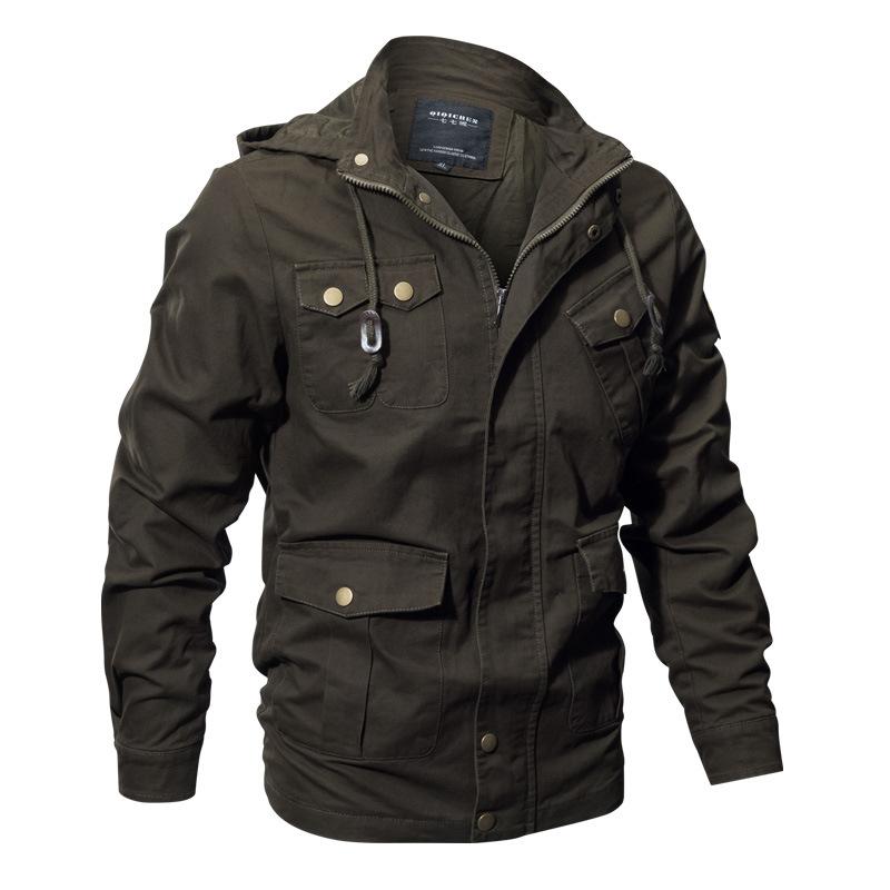 Tactics Style Men Outdoor Windproof Coat Men Casual Jacket Oversized Men's Clothing Jacket Multi-Pocket Jacket Coat