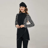 Burkini Swimwear Muslim Fashion Outfits Conservative Printed Slim Split Swimsuit Beachwear Women