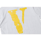 Vlone Men's and Women's Loose Couple plus Size Retro Sports ShortSleeved Tshirt