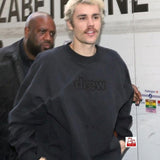 Justin Bieber Drew House Letter Men's and Women's High Street Fashion Brand Loose Bottoming Shirt Brushed Hoody