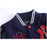 Yankees Letter Jacket Autumn and Winter Cotton Padded Casual Baseball Uniform Long Sleeve Jacket