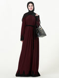Muslim Women Stylish Kashibo Abaya Muslim Ladies Long Gown Islamic Clothing Jilbab Jalabiya Long Sleeve Embroidered Fashion Dress